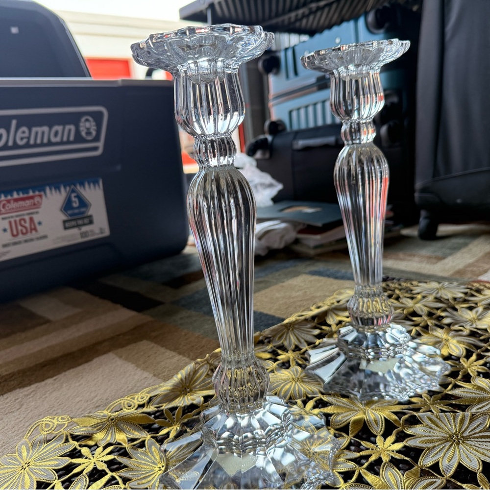 Elegant Crystal Candle Holders